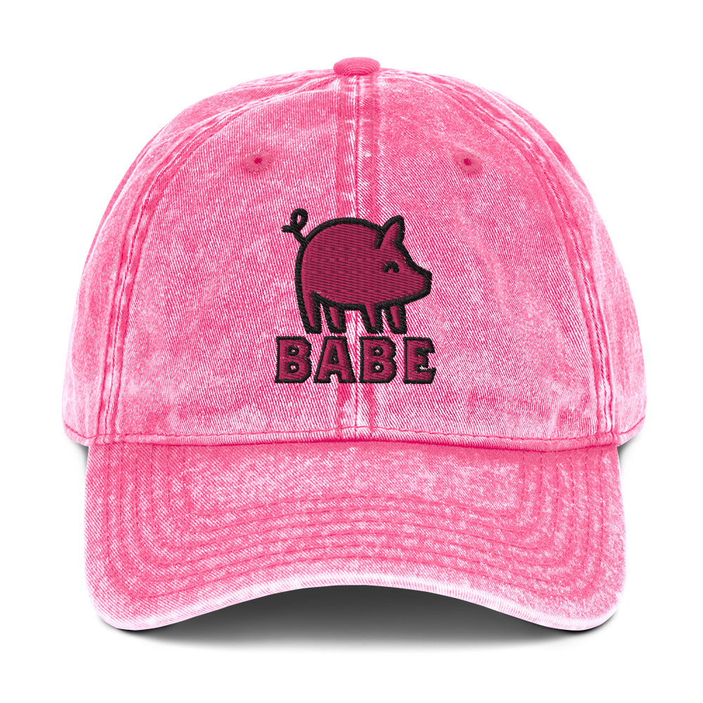 Babe the Piggy Vintage Baseball Cap