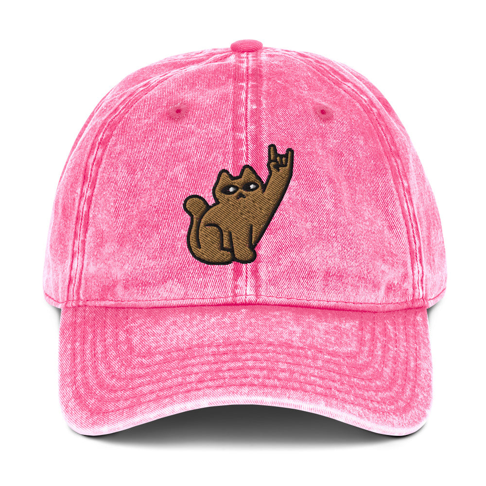 Cats Are Metal Vintage Baseball Cap