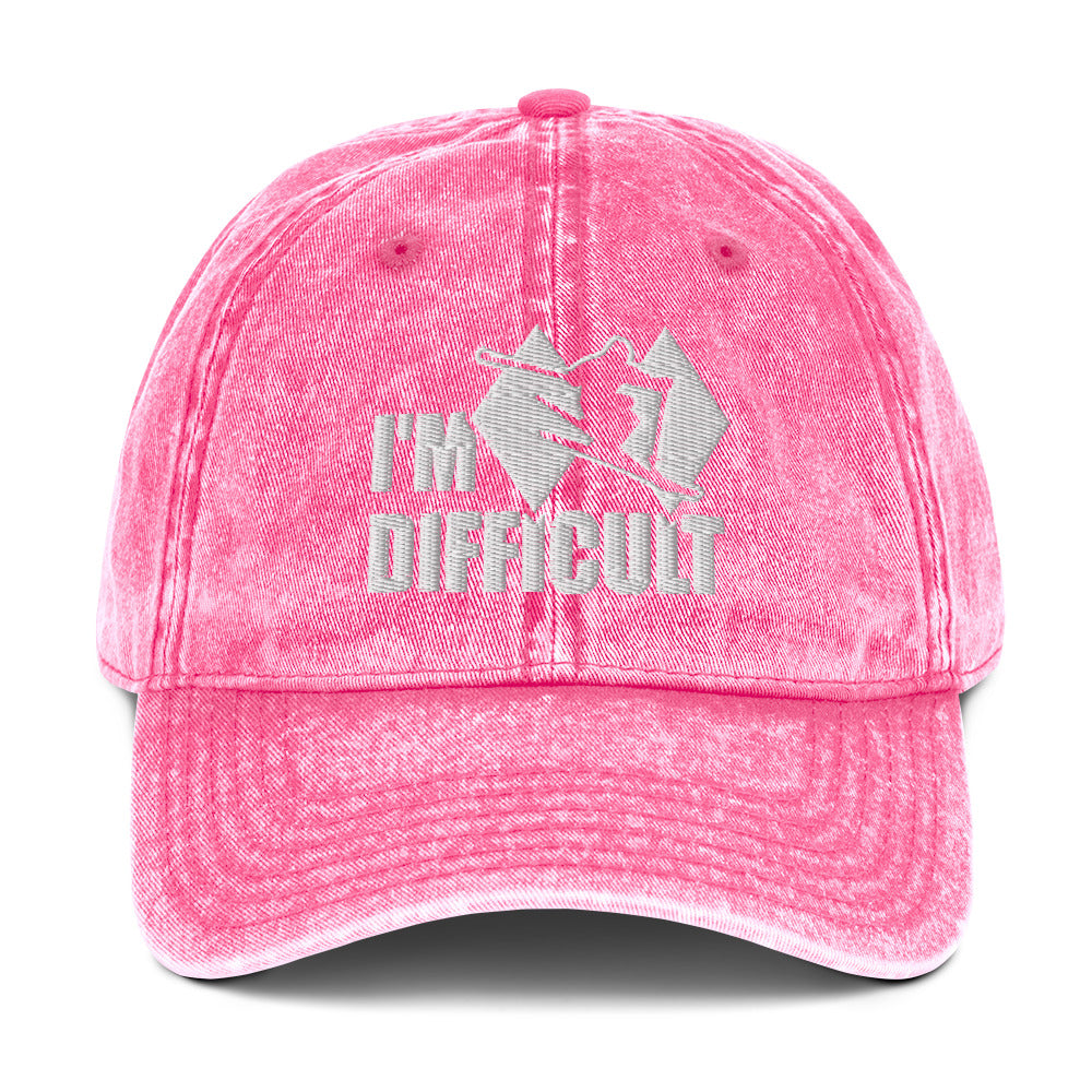 I'm Difficult Skiing Vintage Baseball Cap