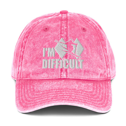 I'm Difficult Skiing Vintage Baseball Cap