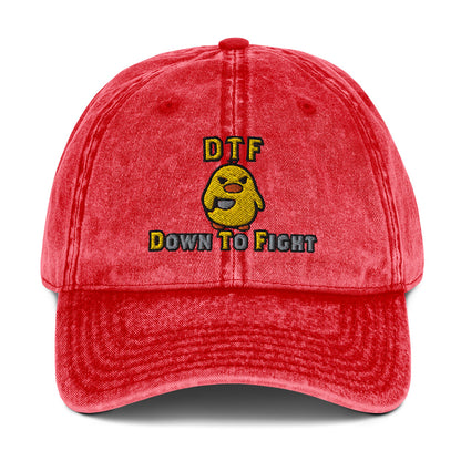 DTF Down to Fight Vintage Baseball Cap