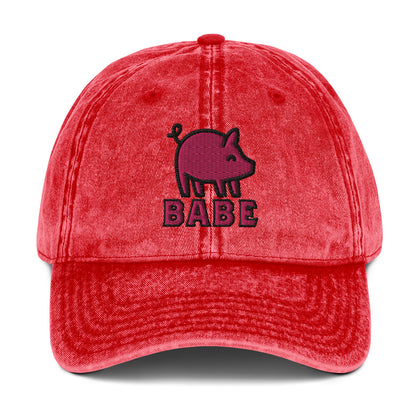 Babe the Piggy Vintage Baseball Cap