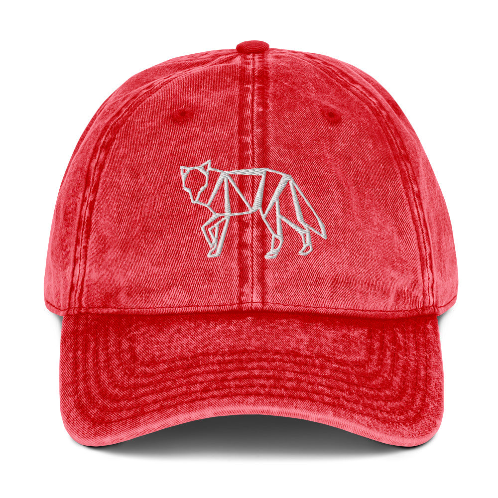 Minimalist Fox Vintage Baseball Cap