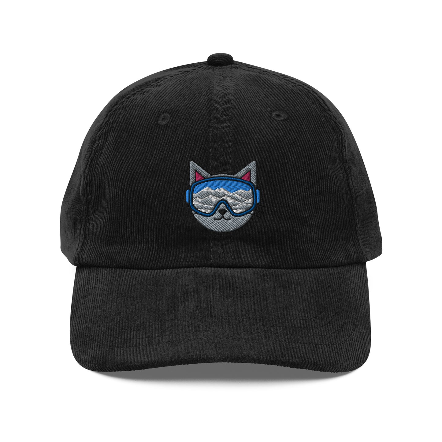Kitty Cat Ski Goggles Corduroy Cap