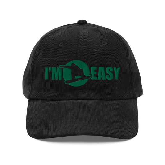 I'm Easy Snowboarding Corduroy Cap