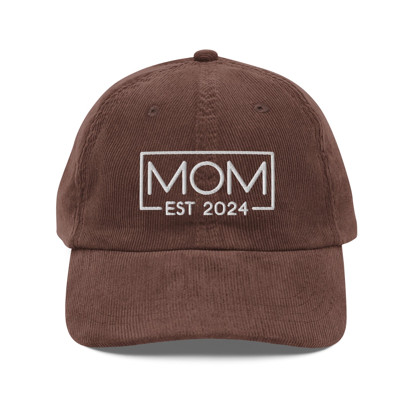 New Mom Est. 2024 Corduroy Cap