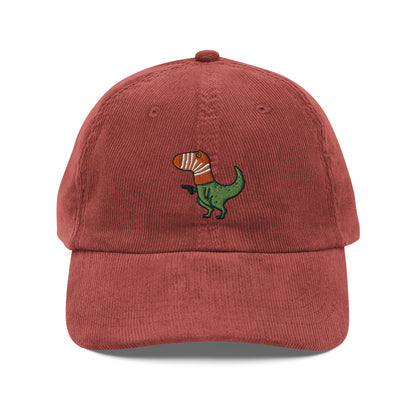It's a Stickup Funny Dinosaur Corduroy Cap