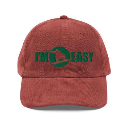 I'm Easy Snowboarding Corduroy Cap