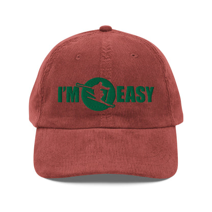 I'm Easy Skiing Corduroy Cap