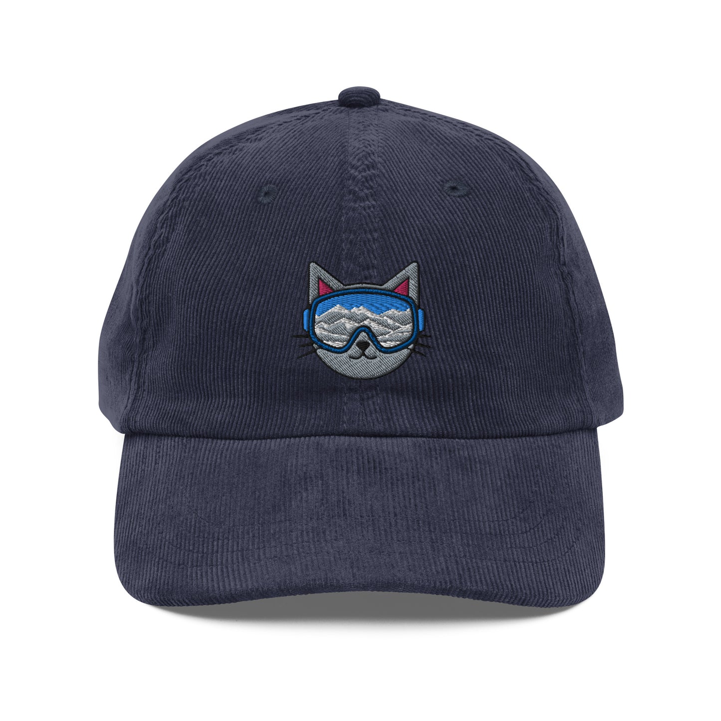 Kitty Cat Ski Goggles Corduroy Cap