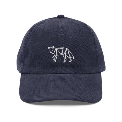 Minimalist Fox Corduroy Cap