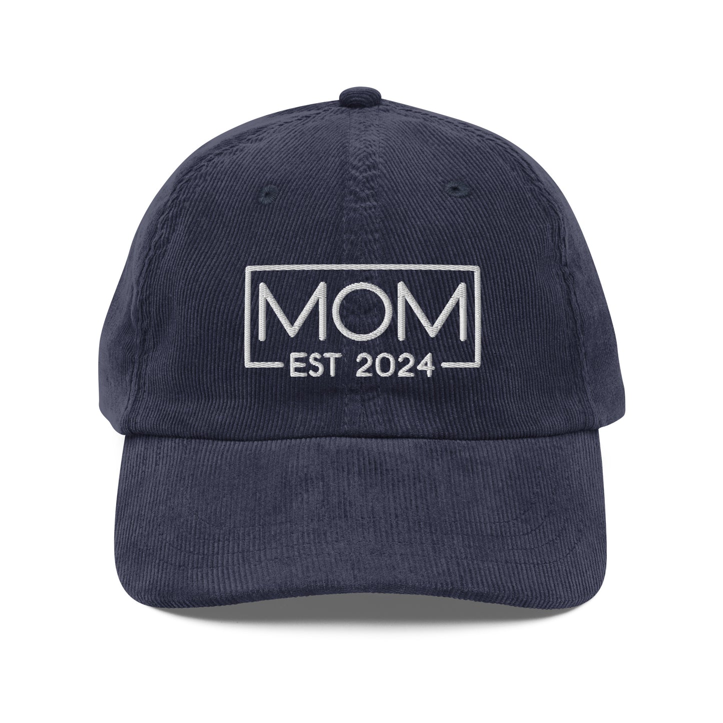 New Mom Est. 2024 Corduroy Cap