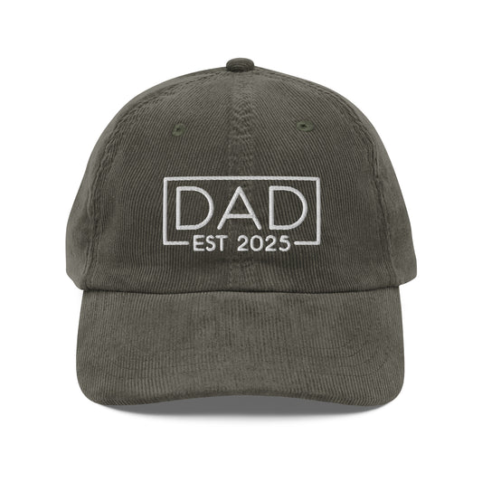 New Dad Est. 2025 Corduroy Cap