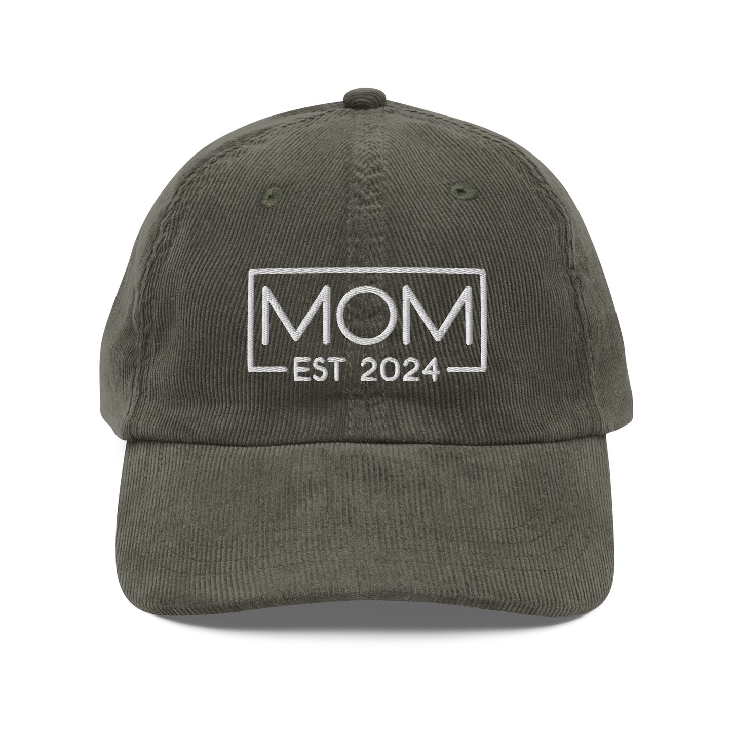 New Mom Est. 2024 Corduroy Cap